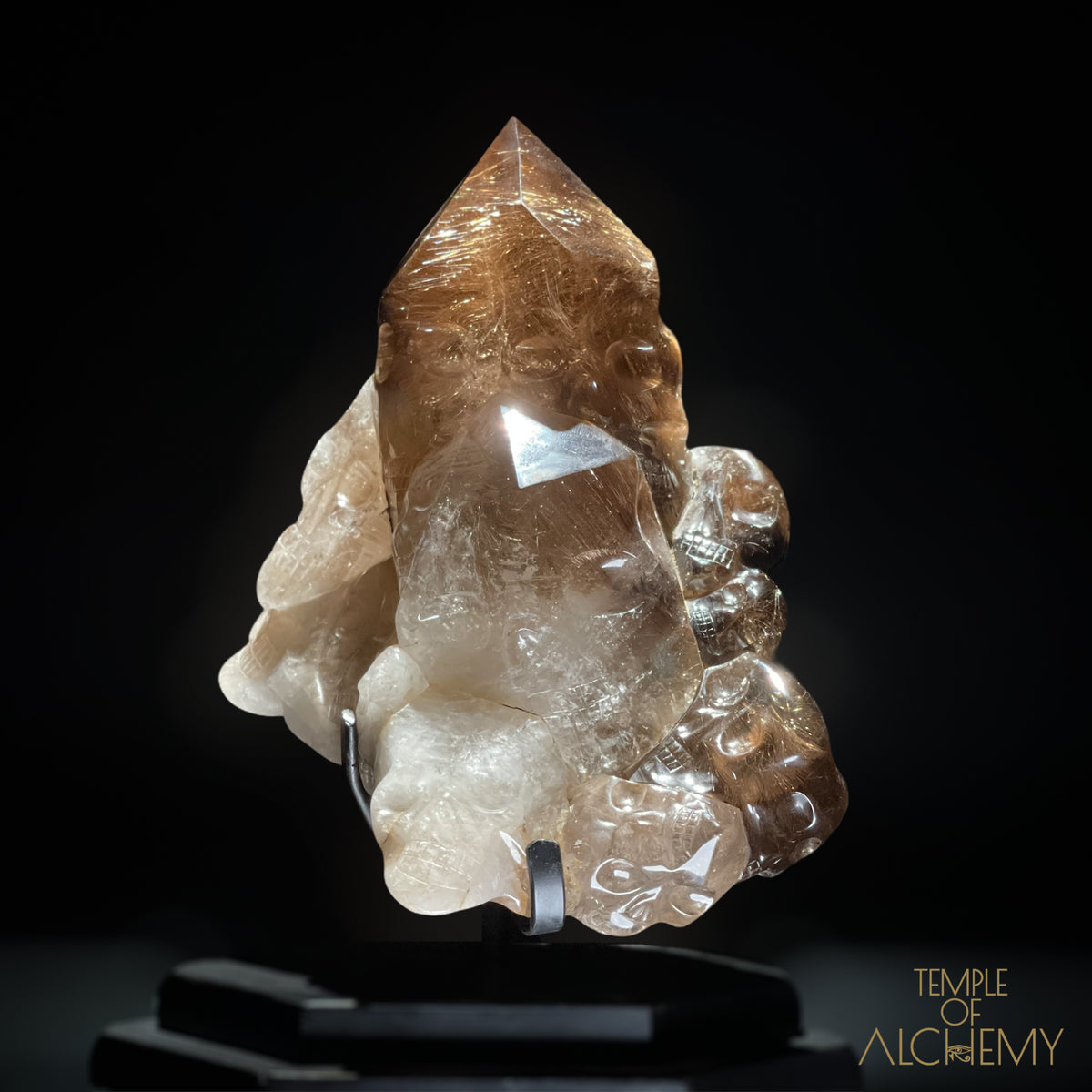 𓂀 35 Master Skulls 𓂀 Supreme Grade Smokey Citrine x Golden Rutiles