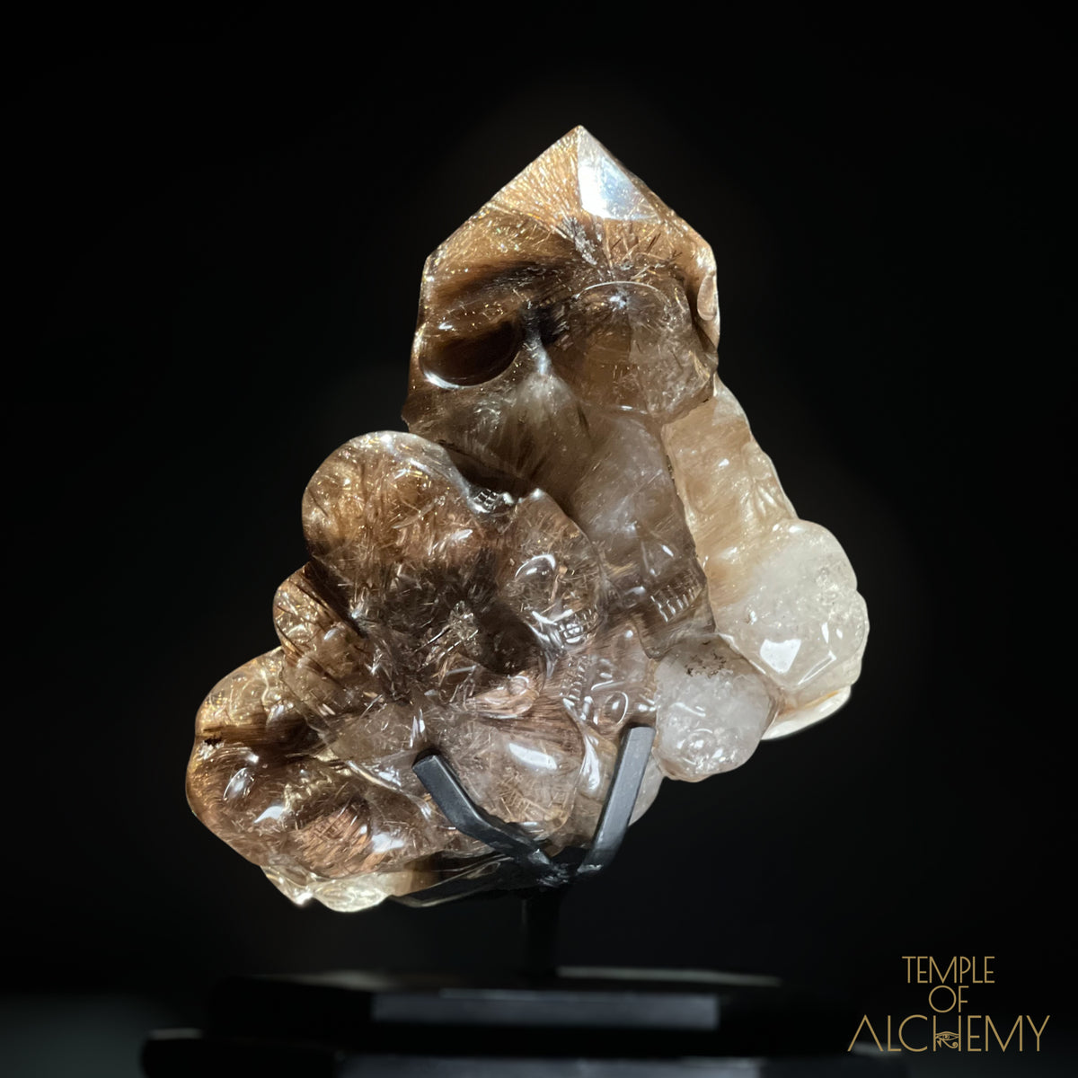 𓂀 35 Master Skulls 𓂀 Supreme Grade Smokey Citrine x Golden Rutiles