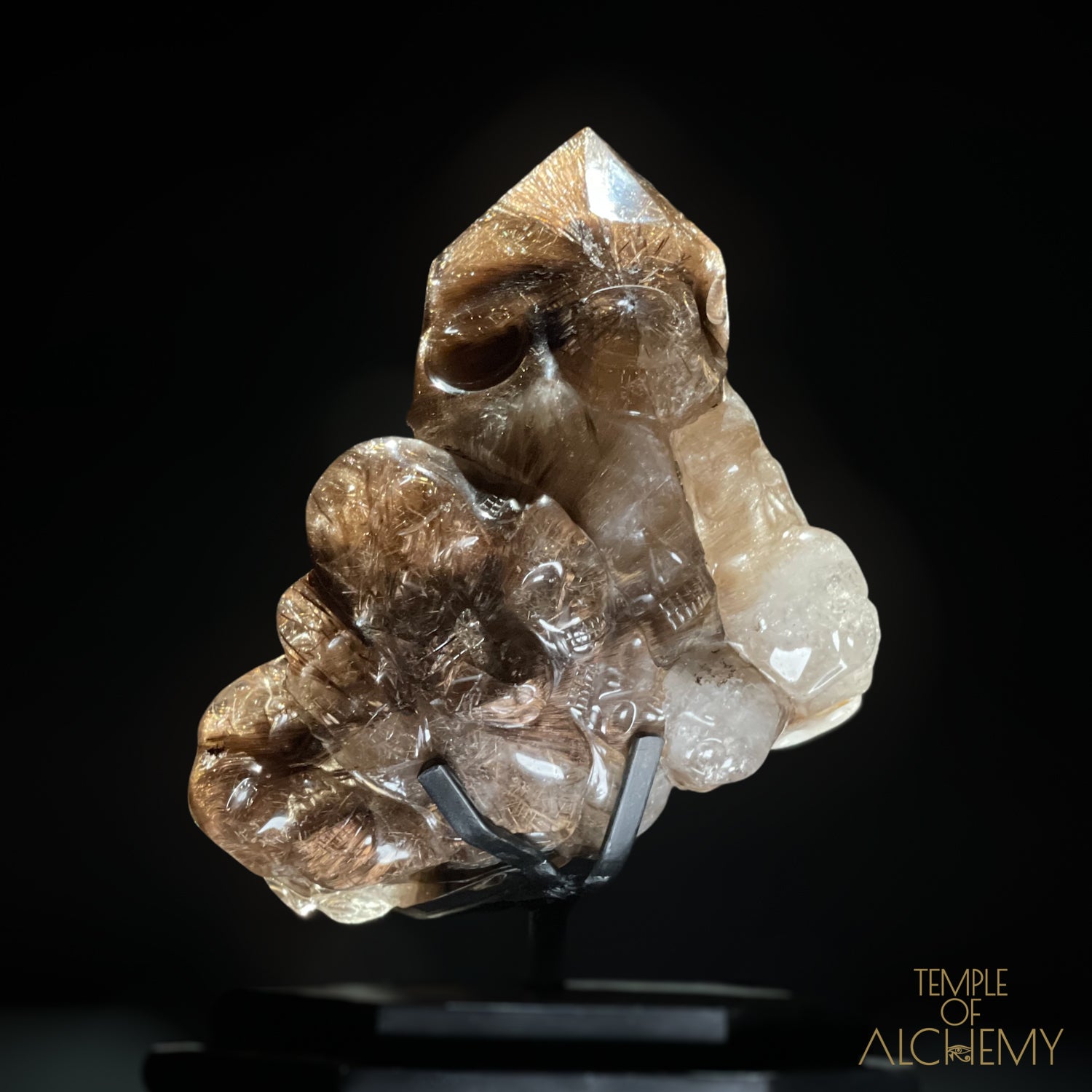 𓂀 35 Master Skulls 𓂀 Supreme Grade Smokey Citrine x Golden Rutiles
