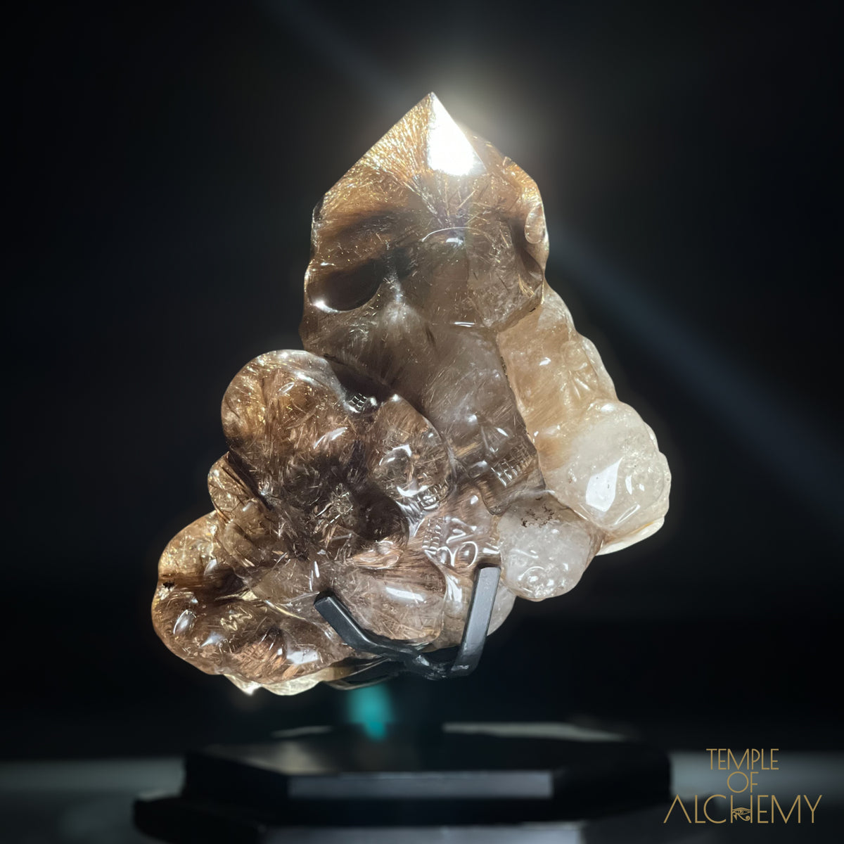 𓂀 35 Master Skulls 𓂀 Supreme Grade Smokey Citrine x Golden Rutiles
