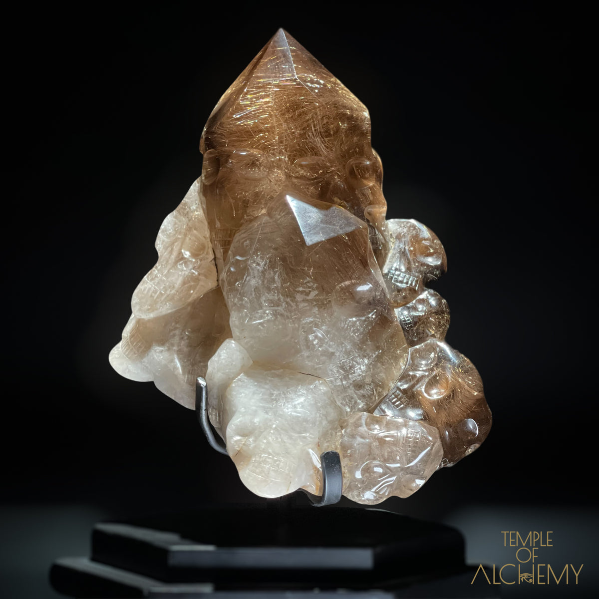 𓂀 35 Master Skulls 𓂀 Supreme Grade Smokey Citrine x Golden Rutiles
