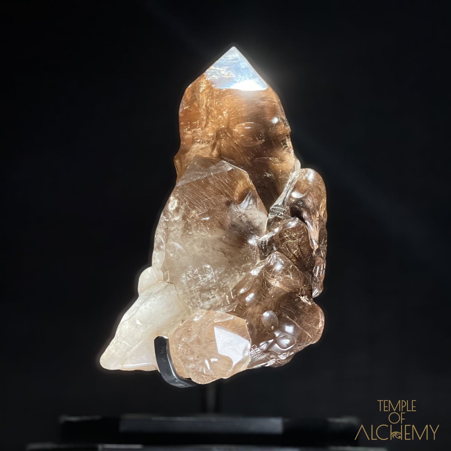 𓂀 35 Master Skulls 𓂀 Supreme Grade Smokey Citrine x Golden Rutiles