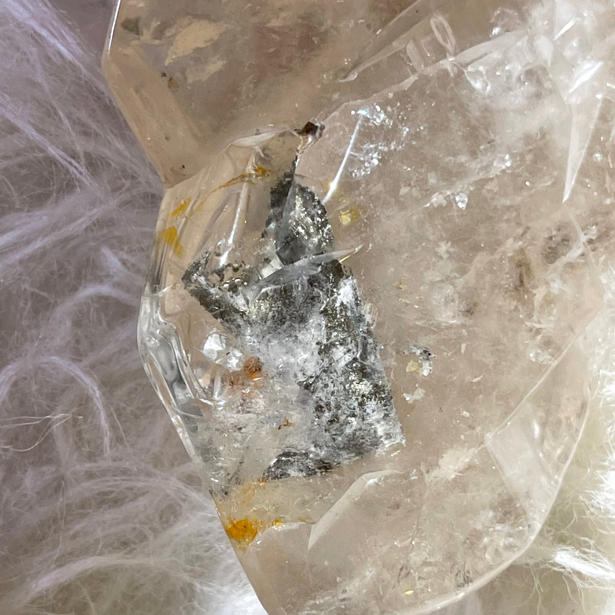 Citrine Elestial x Pyrite