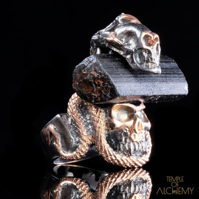 Crystal Skull Ring : Black Tourmaline - jewelry - Temple of Alchemy - 6