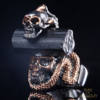 Crystal Skull Ring : Black Tourmaline - jewelry - Temple of Alchemy - 5